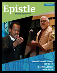 Cover of the Winter 2019 Epistle, James Kenneth Echols and Gordon J. Straw are remembered
