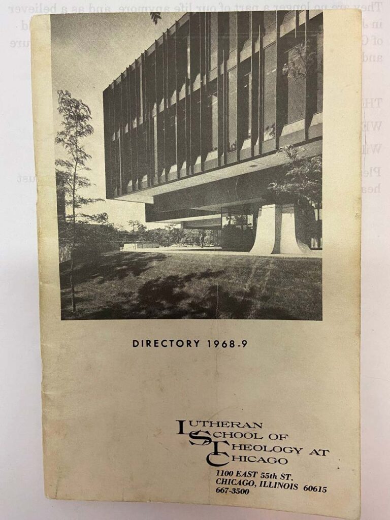 Cover of the 1968-69 LSTC Directory