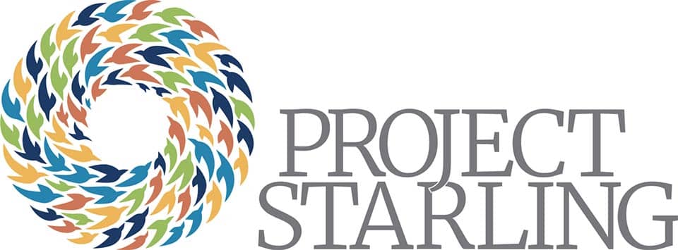 The Project Starling logo, featuring a circle of birds in the LSTC colors