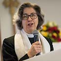 Rev. Cheryl Peterson preaching