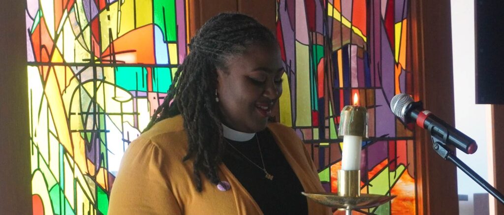 Rev. Christina Montgomery preaches at the 2024 Queer Intersectionality and the Public Church Symposium.