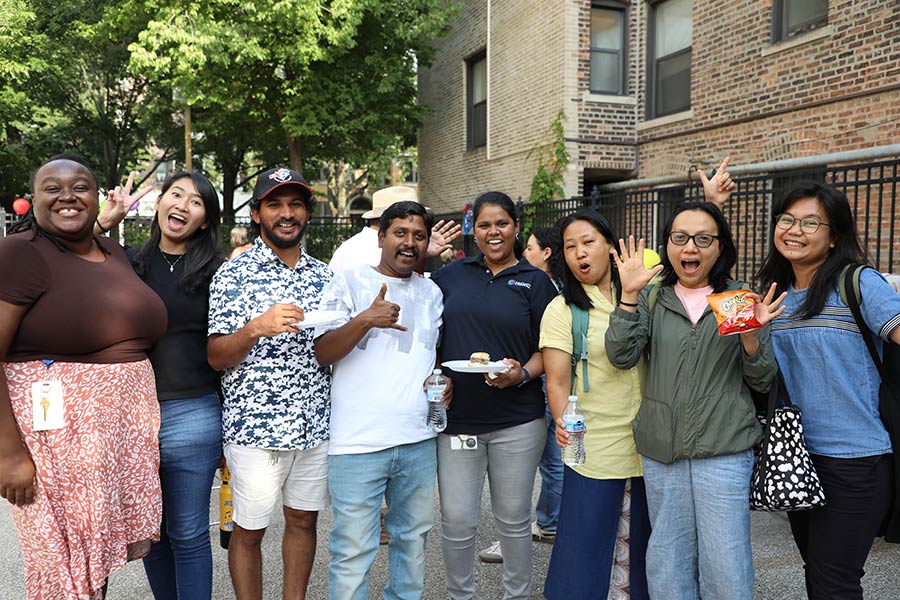 A group photo of new LSTC students at the school kickoff Better Together event.