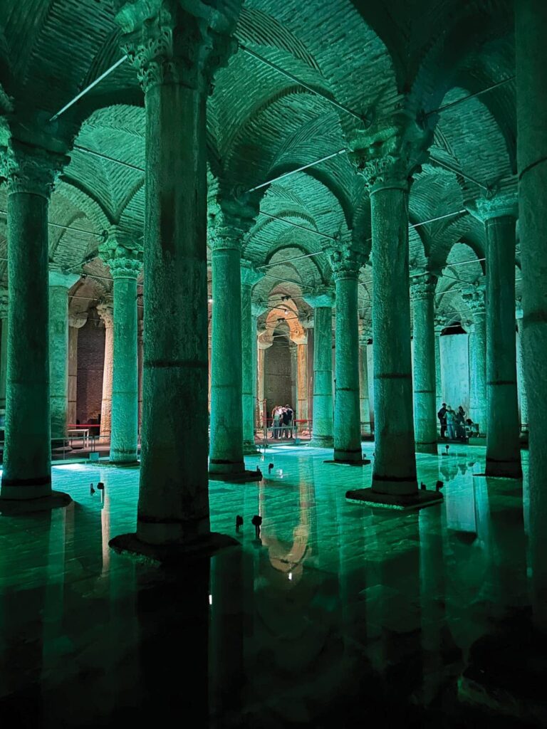 LSTC students experience the Basilica Cistern in Istanbul.