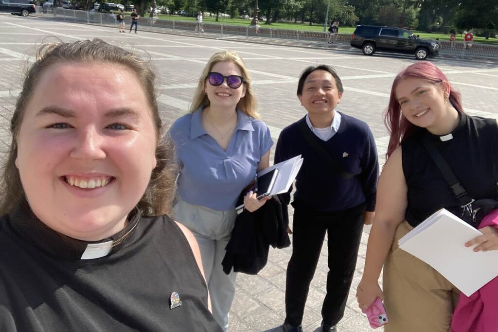 LSTC student Megan Mong on their organizing trip in Summer 2025.