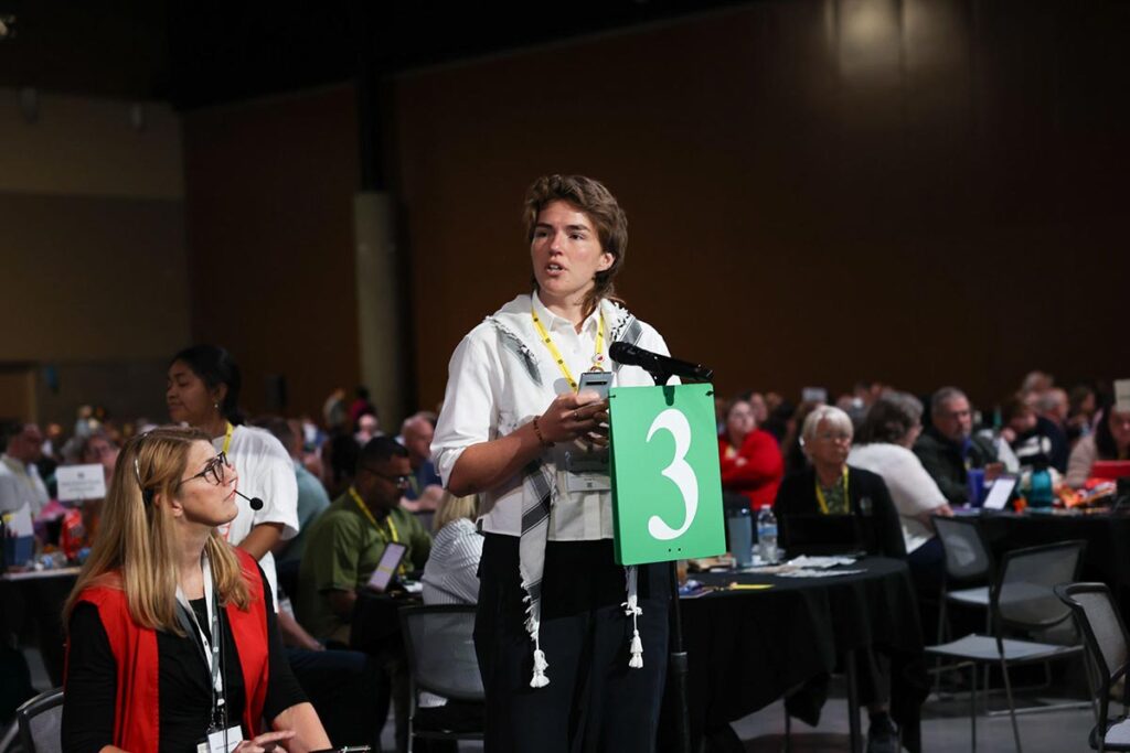 MDiv student Hannah Peterson at the ECLA Churchwide Assembly.