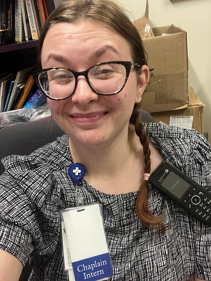 Madelyn Knutson at her CPE site: Advocate Health, Illinois Masonic Medical Center.