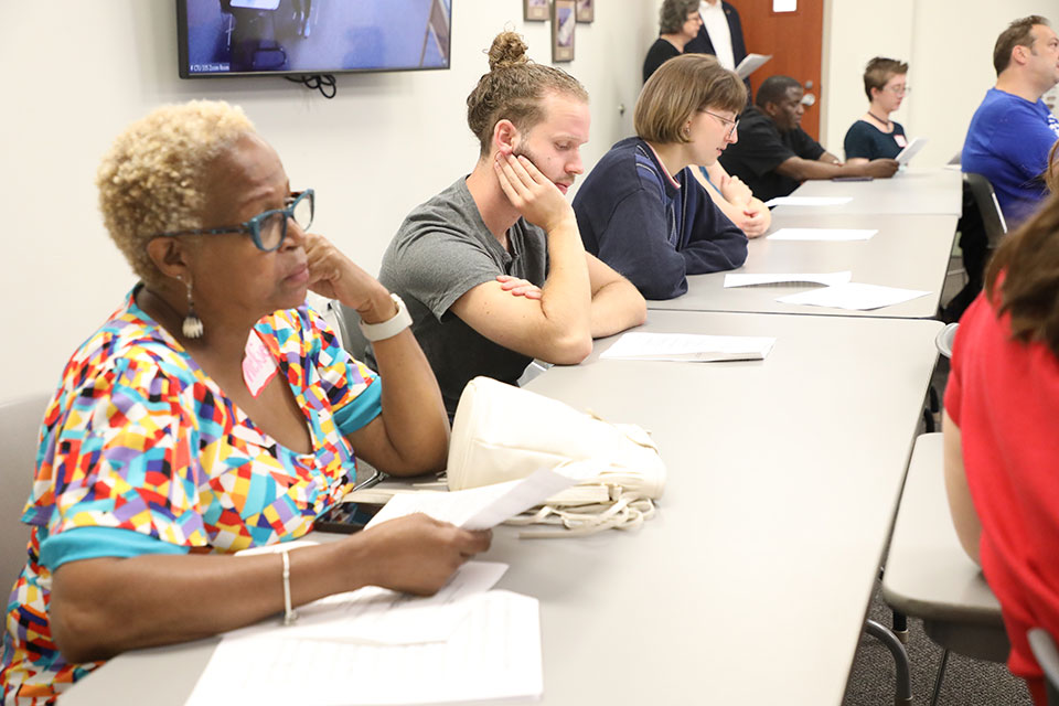 LSTC students at a class roundtable.