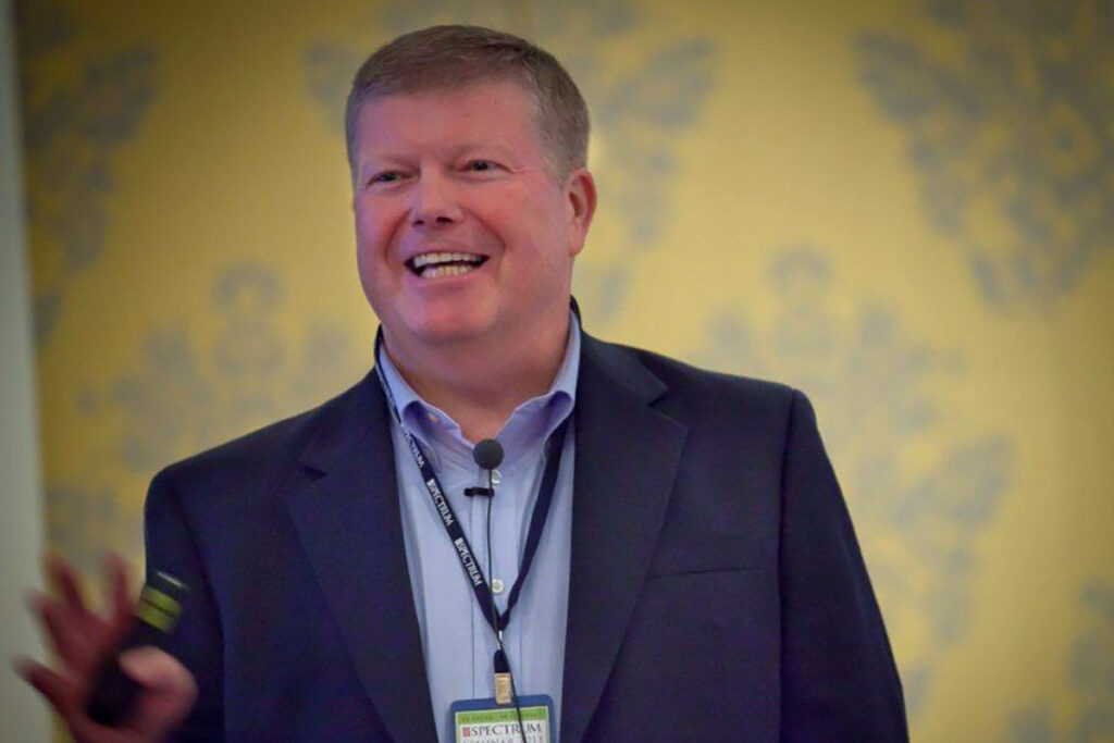 John Kotovsky, MDiv ’98, speaking at a conference.