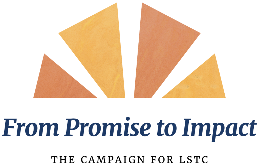 Campaign logo, text reads: From Promise to Impact. The Campaign for LSTC.