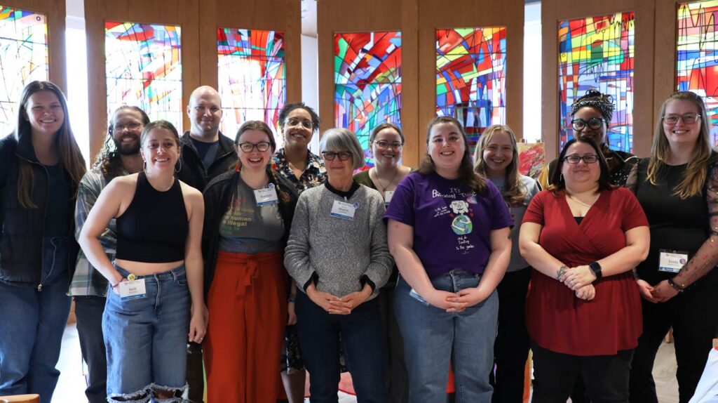 A group of LSTC students pose in the chapel.