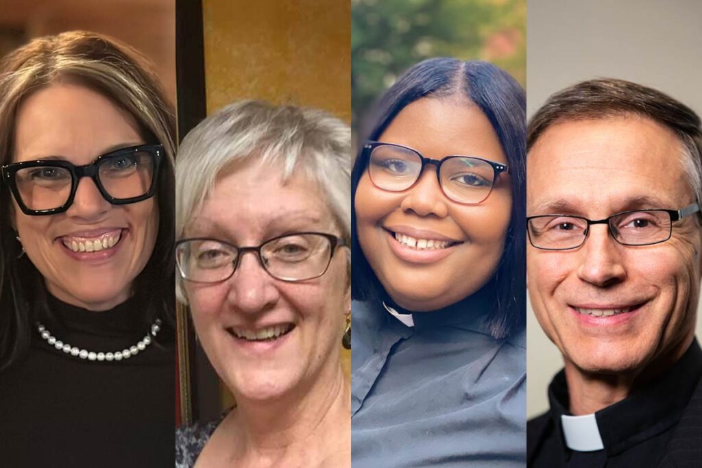 2026 Alumni Award winners Rev. Jen Beamsley, Rev. Lynn Bird, Rev. Dr. Ralen Robinson, and Rev. Roger Willer.